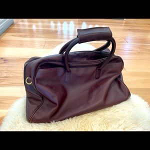 COACH genuine leather Luggage burgundy brown